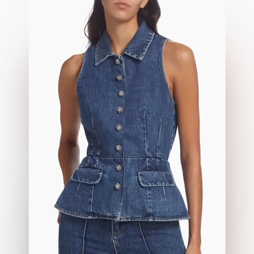 Self-Portrait Denim Vest size 2